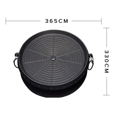 Portable Korean BBQ Butane Gas Stove Stone Grill Plate Non Stick Coated Round