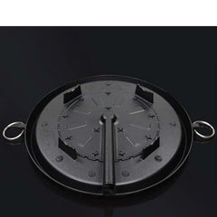 Portable Korean BBQ Butane Gas Stove Stone Grill Plate Non Stick Coated Round