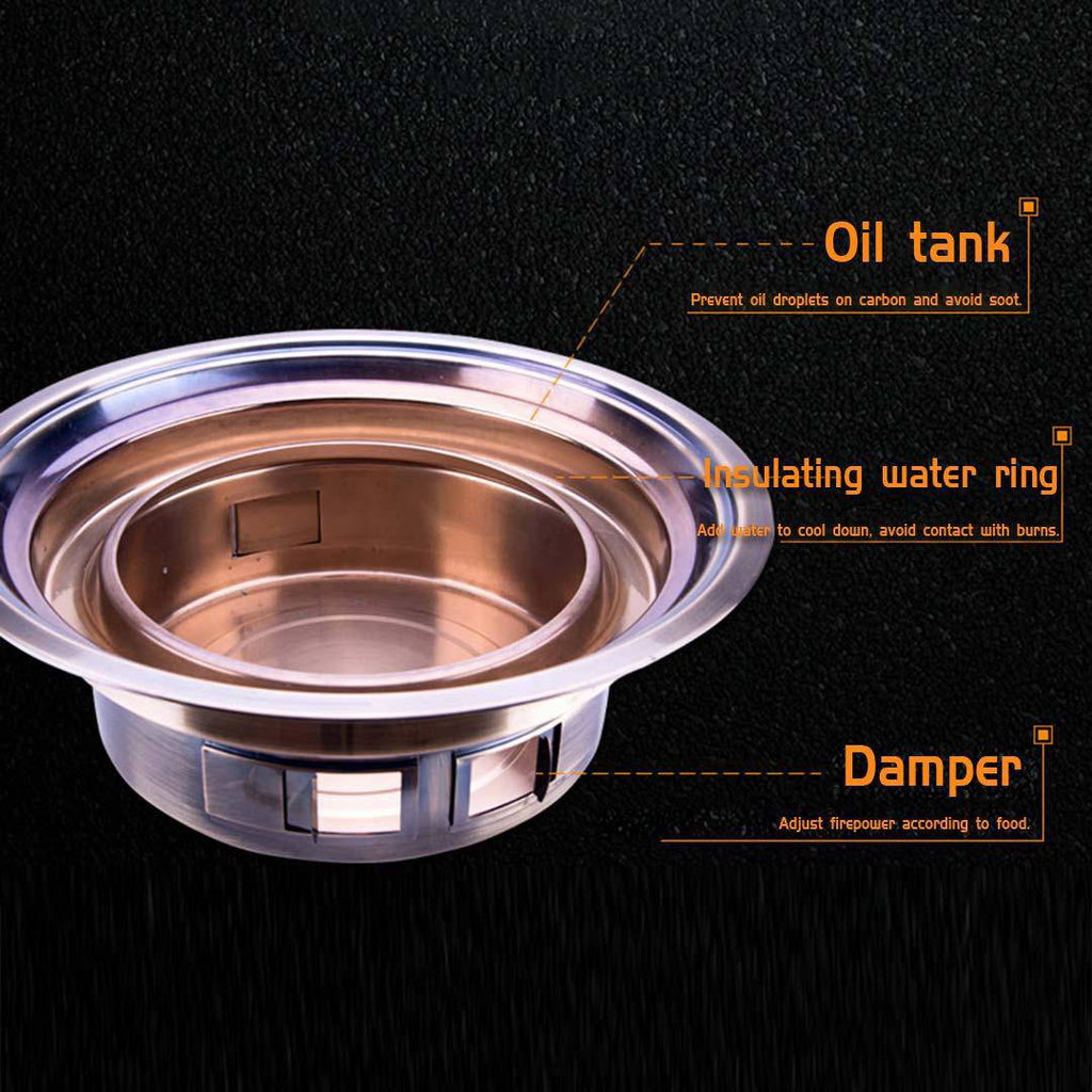 BBQ Grill Stainless Steel Portable Smokeless Charcoal Grill Home Outdoor Camping
