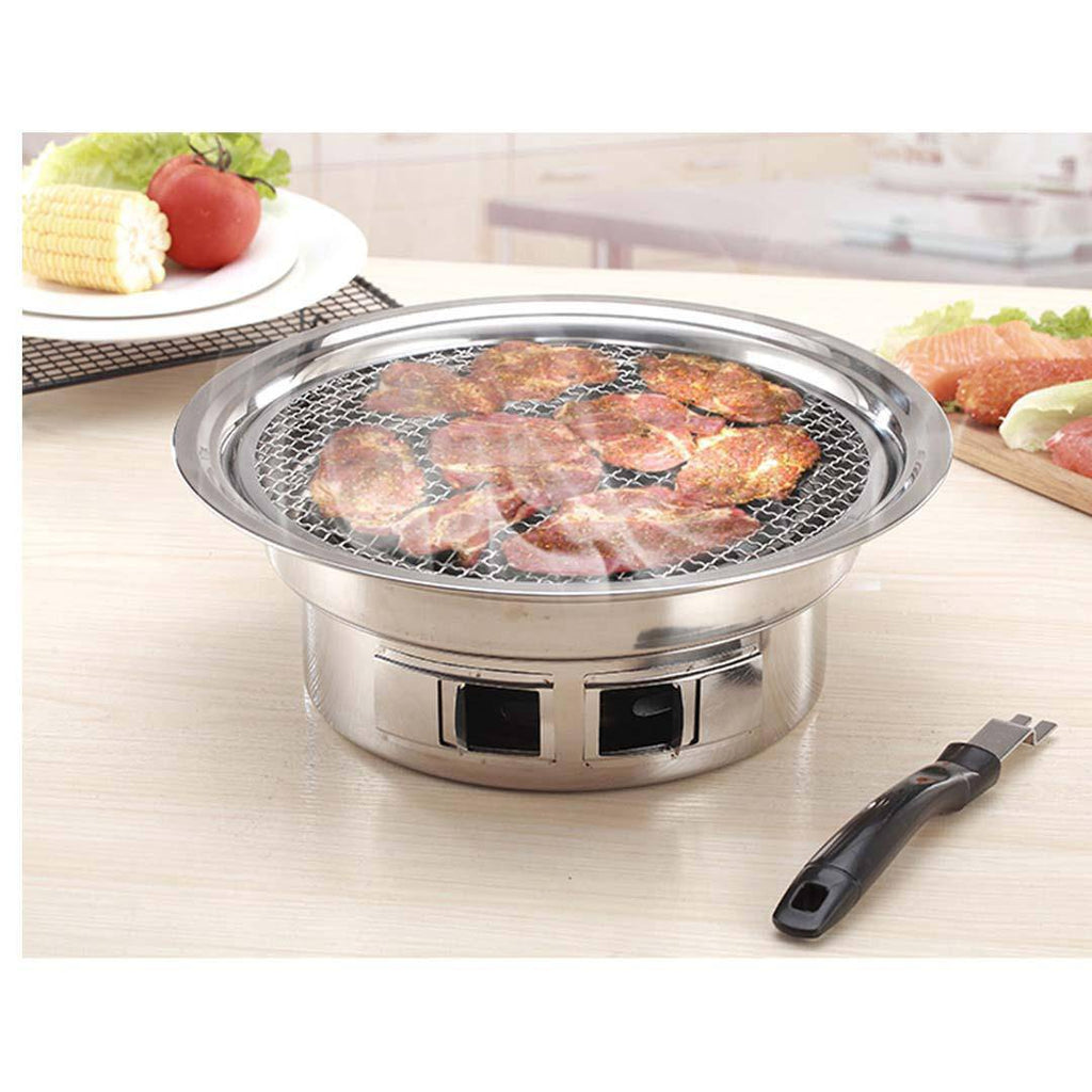 BBQ Grill Stainless Steel Portable Smokeless Charcoal Grill Home Outdoor Camping