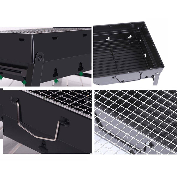 43cm Portable Folding Thick Box-type Charcoal Grill for Outdoor BBQ Camping