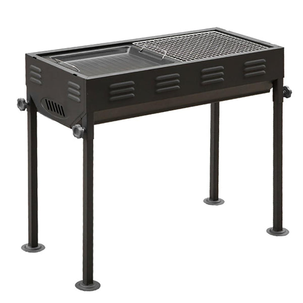 72cm Portable Folding Thick Box-Type Charcoal Grill for Outdoor BBQ Camping