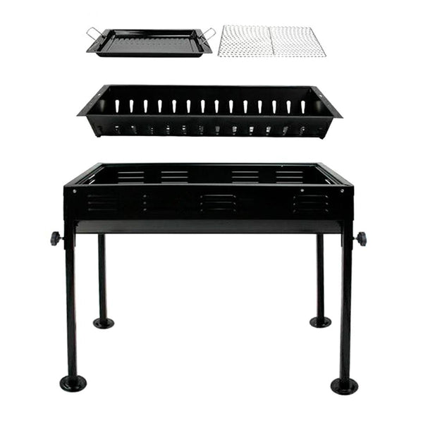 72cm Portable Folding Thick Box-Type Charcoal Grill for Outdoor BBQ Camping