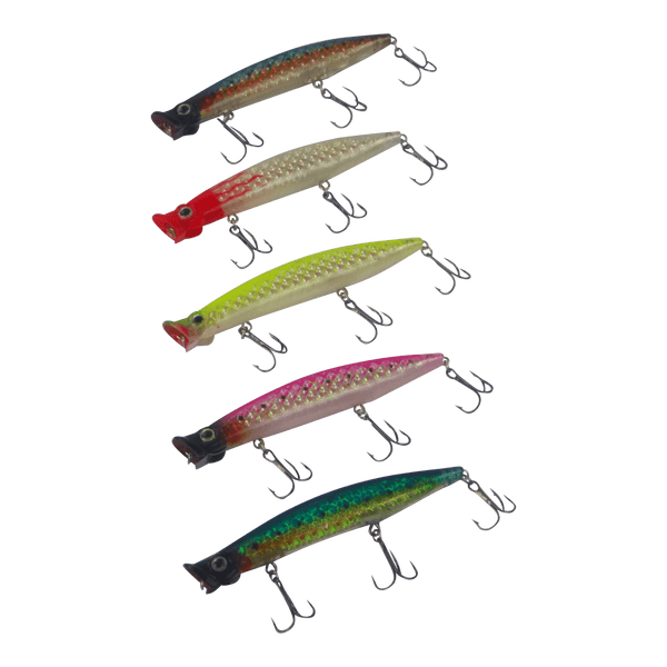 Toppu Mizzu Cupface Popper, 110mm, Silver Red Hex