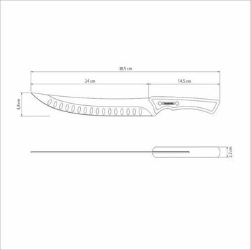 Tramontina Black Churrasco 10″ Butcher Knife