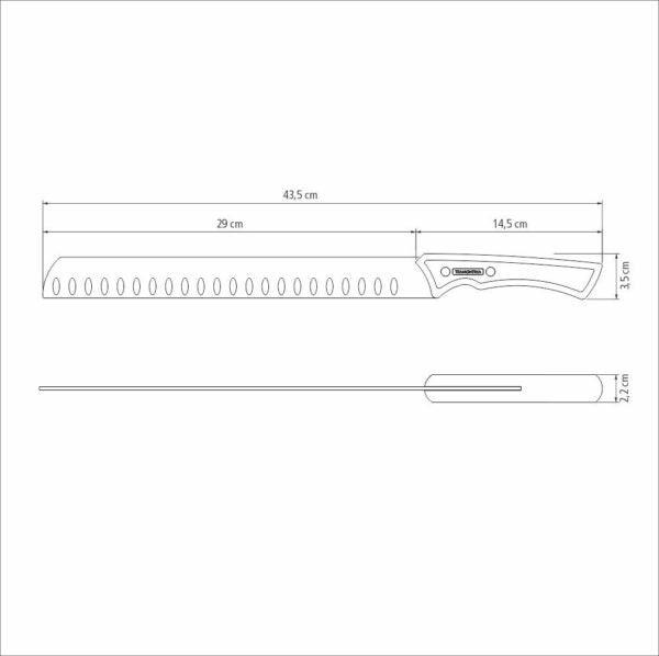 Tramontina Black Churrasco 12" Brisket Knife