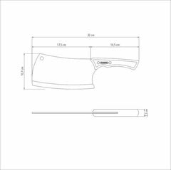 Tramontina Black Churrasco 7" Meat Cleaver