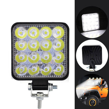 Offroad Living 80W CREE LED Flood Work Lights 12V/24V Square 4" – 10-Pack