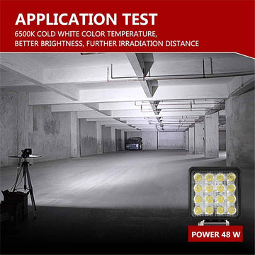 Offroad Living 80W CREE LED Flood Work Lights 12V/24V Square 4" – 10-Pack