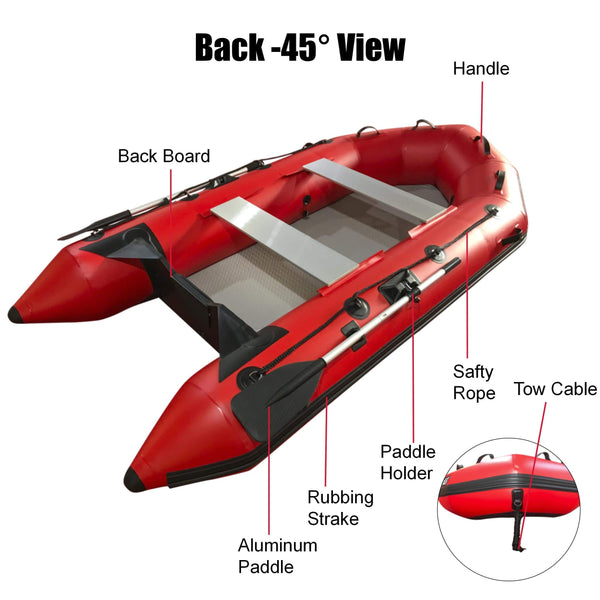 3.6m Inflatable Dinghy Boat Tender Pontoon - Red