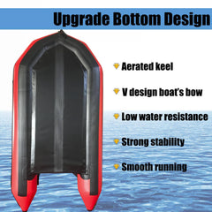 3m Inflatable Dinghy Boat Tender Pontoon Rescue- Red