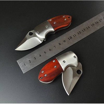 Small Mini Stainless Steel Folding Pocket Knife - Red