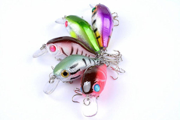 5x 5.5cm Popper Crank Bait Fishing Lure Lures Surface Tackle Saltwater