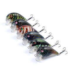6x Popper Poppers 5cm Fishing Lure Lures Surface Tackle Fresh Saltwater