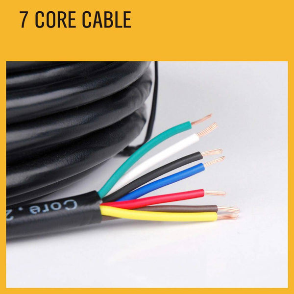 100m 7 Core Trailer Wire Cable V90 PVC — Caravan, Boat & Automotive