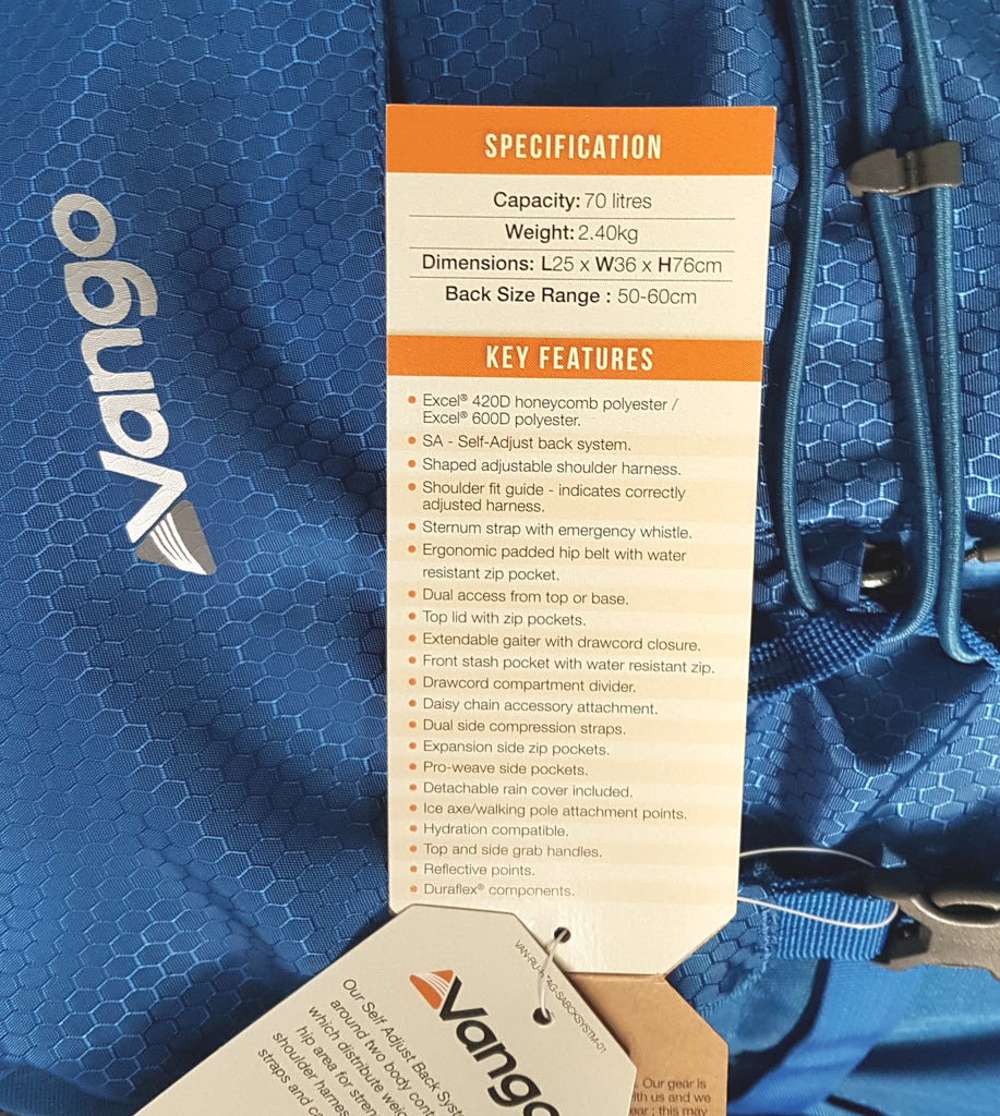 Sherpa 60+10 litre - 2.40kg by Vango