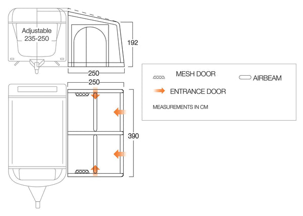 Balletto Air 390 Elements Shield Awning by Vango