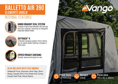Balletto Air 390 Elements Shield Awning by Vango