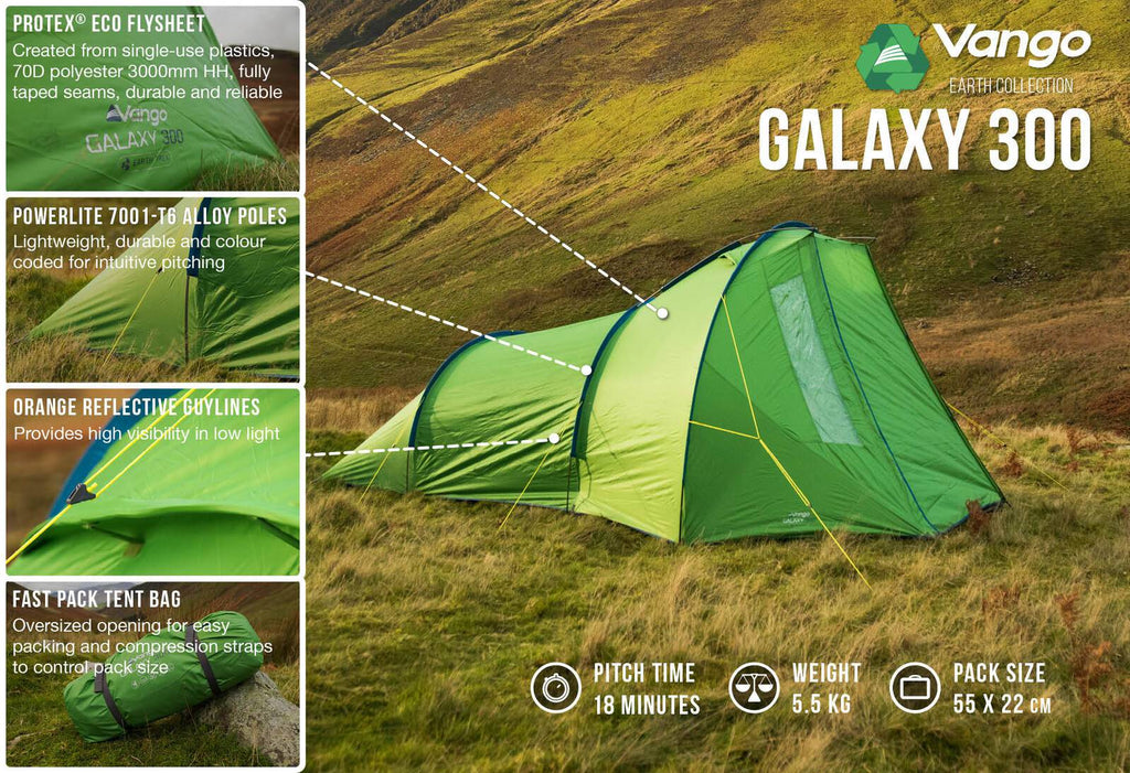 galaxy 300 tent 3 Person Tent - Galaxy 300 - 5.55kg by Vango - Premium Camping Gear for Australian Adventures