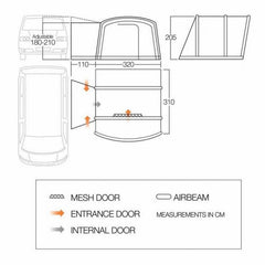 Cove II Air Low Campervan Awning by Vango