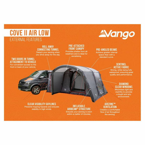 Cove II Air Low Campervan Awning by Vango