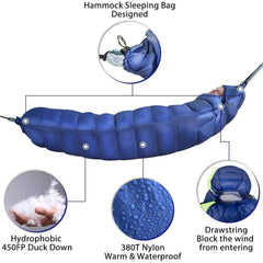 Down Fill Ultralight Sleeping Bag for Hammock Tent Waterproof Winter Mummy Sleeping Bags for Camping Outdoor Adults Kids
