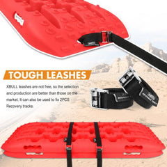 X-BULL Recovery tracks 10T Sand Mud Snow RED Offroad 4WD 4x4 2pc 91cm Gen 2.0 - red