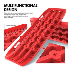 X-BULL Recovery tracks 10T 2 Pairs/ Sand tracks/ Mud tracks/  Mounting Bolts Pins Gen 2.0 -Red