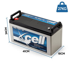 X-CELL GEL Battery 12V 120Ah Portable Sealed SLA Camping Solar Marine