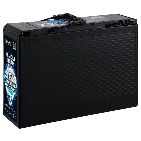 Giantz AGM Deep Cycle Battery 12V 135Ah Portable 4WD Sealed Marine Solar Slim - Camping Australia
