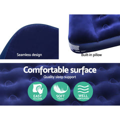 Bestway Single Size Inflatable Air Mattress - Navy - Camping Australia