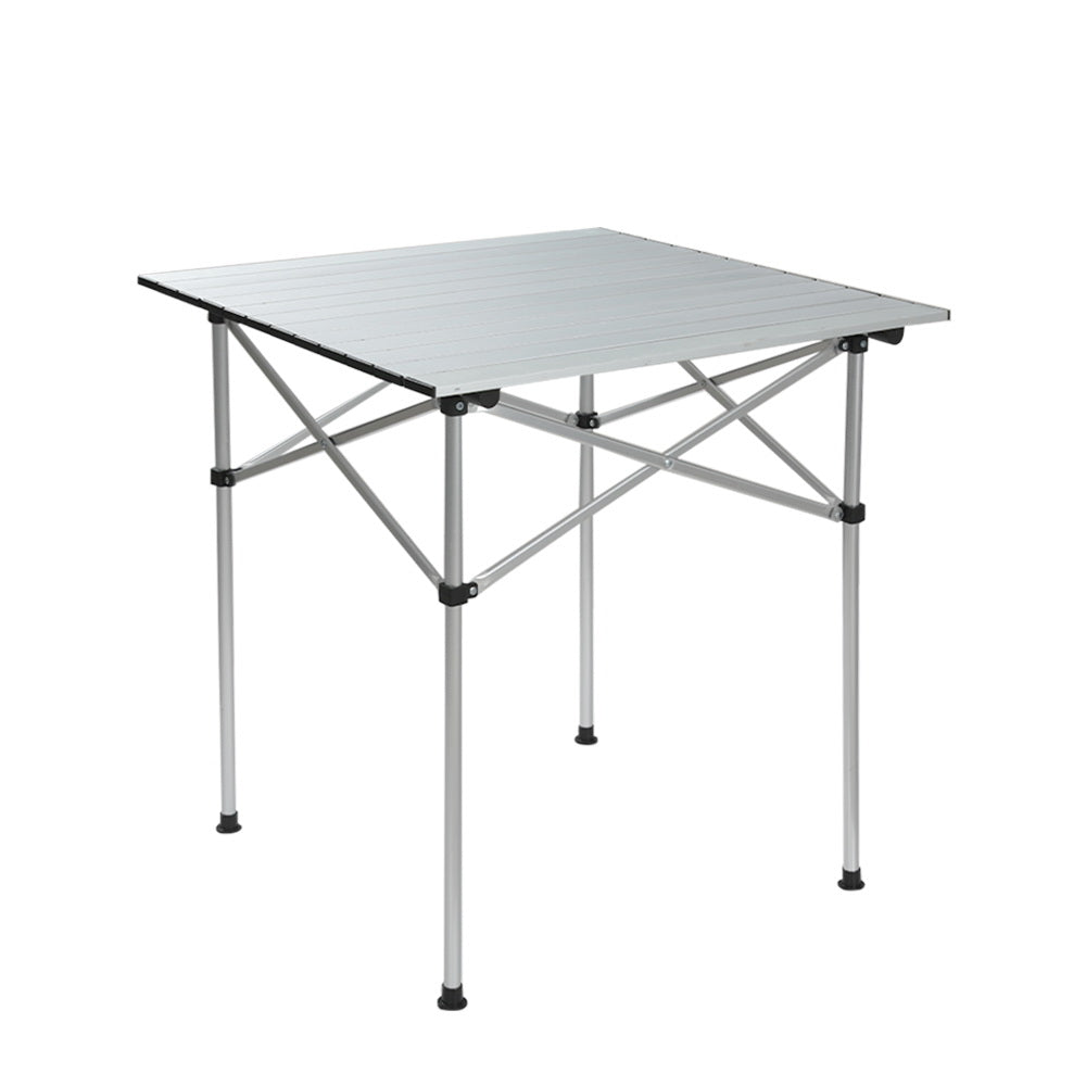 Weisshorn Camping Table Roll Up Aluminum Portable Desk Picnic 70CM - Camping Australia
