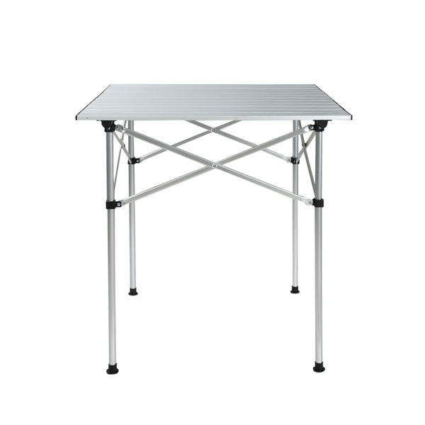 Weisshorn Camping Table Roll Up Aluminum Portable Desk Picnic 70CM - Camping Australia