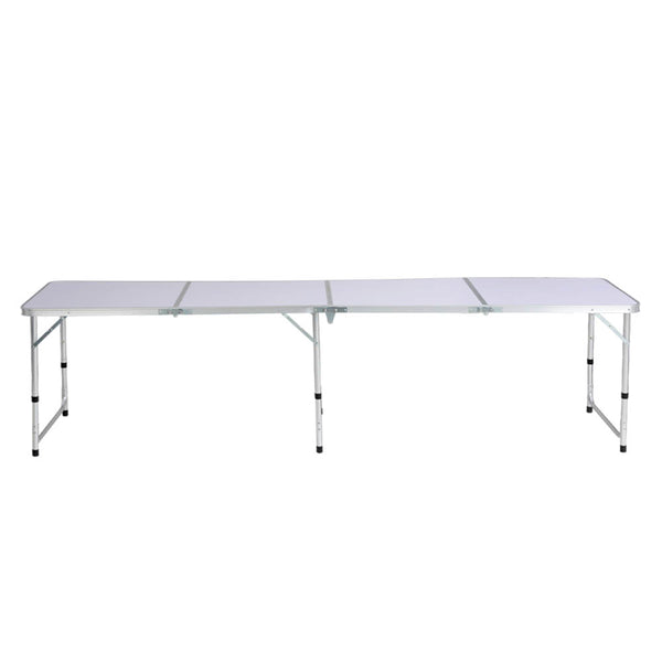 Weisshorn Camping Table Folding Aluminum Portable BBQ Outdoor 240CM - Camping Australia
