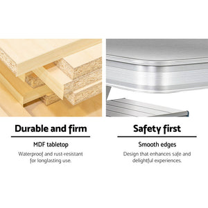 Weisshorn Camping Table Folding Aluminum Portable Outdoor Picnic 85CM - Camping Australia