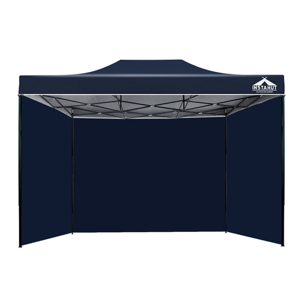 Instahut Gazebo Pop Up Marquee 3x4.5m Folding Wedding Tent Gazebos Shade Navy - Camping Australia