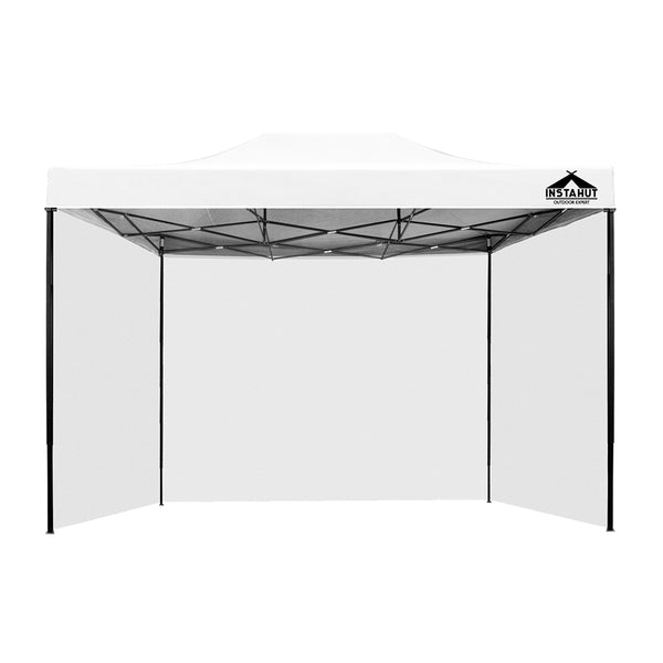 Instahut Gazebo Pop Up Marquee 3x4.5m Folding Wedding Tent Gazebos Shade White - Camping Australia