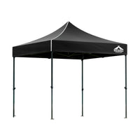 Instahut Gazebo Pop Up Marquee 3x3 Outdoor Wedding Base Pod Kit Black - Camping Australia