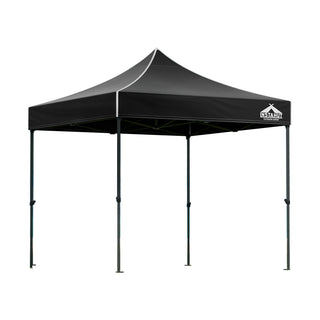Instahut 3x3m Pop Up Gazebo Marquee with Base Pod Kit Black