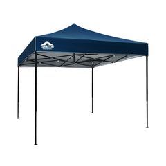 Instahut Gazebo Pop Up Marquee 3x3 Outdoor Wedding Base Pod Kit Navy - Camping Australia