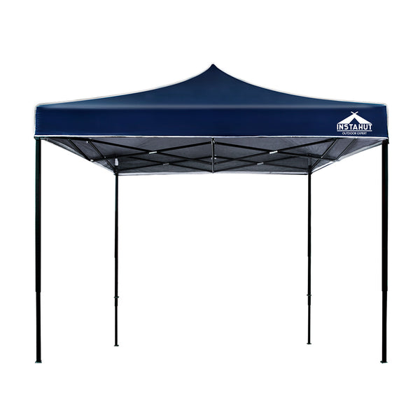 Instahut Gazebo Pop Up Marquee 3x3 Outdoor Wedding Base Pod Kit Navy - Camping Australia