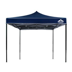 Instahut Gazebo Pop Up Marquee 3x3 Outdoor Wedding Base Pod Kit Navy - Camping Australia