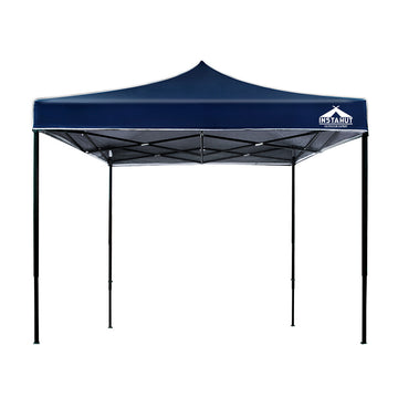 Instahut Gazebo Pop Up Marquee 3x3 Outdoor Wedding Base Pod Kit Navy - Camping Australia