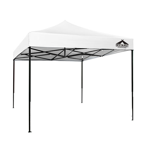 Instahut Gazebo Pop Up Marquee 3x3 Outdoor Wedding Base Pod Kit White - Camping Australia