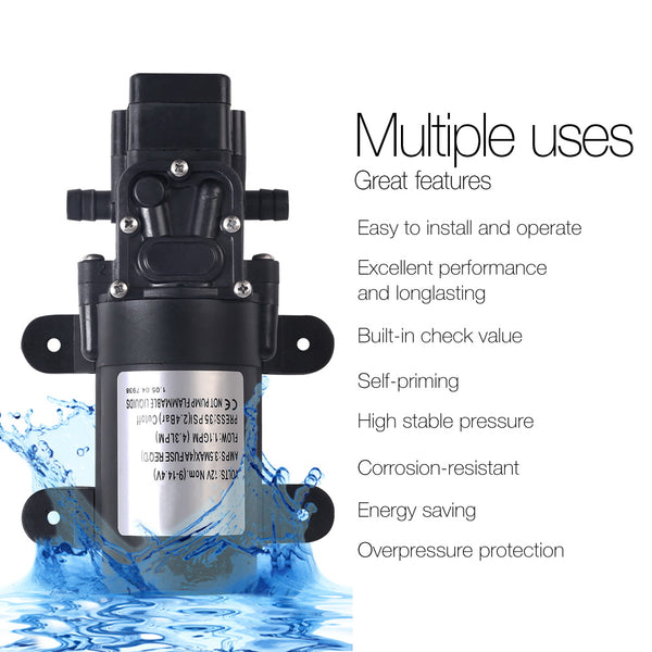 12V Portable Water Pressure Shower Pump - Camping Australia