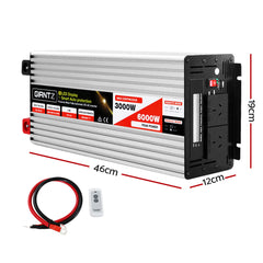 Giantz Power Inverter 3000W or 6000W Pure Sine Wave 12V-240V Camping Boat Caravan - Camping Australia