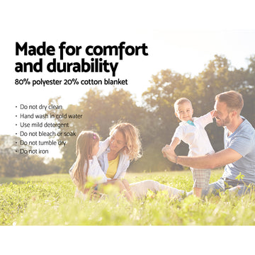 Alfresco 4 Person Picnic Basket Set Basket Outdoor Insulated Blanket Deluxe - Camping Australia