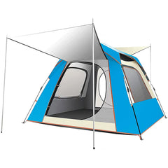 2-4 Person Instant Pop-Up Camping Tent - Waterproof, Windproof, UV Protected, Blue