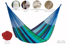 Mayan Legacy Bed Cotton hammock - in Oceanica colour - Camping Australia