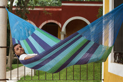 Mayan Legacy Bed Cotton hammock - in Oceanica colour - Camping Australia
